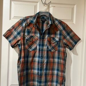 Pendleton Men's Casual Plaid Shirt - Blue and Red